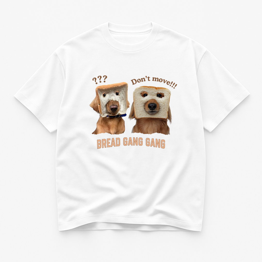 Bread Gang – Cute Dog Streetwear Oversized Tee