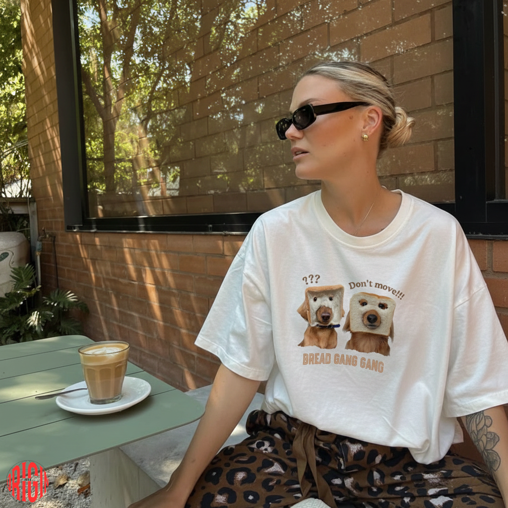 Bread Gang – Cute Dog Streetwear Oversized Tee