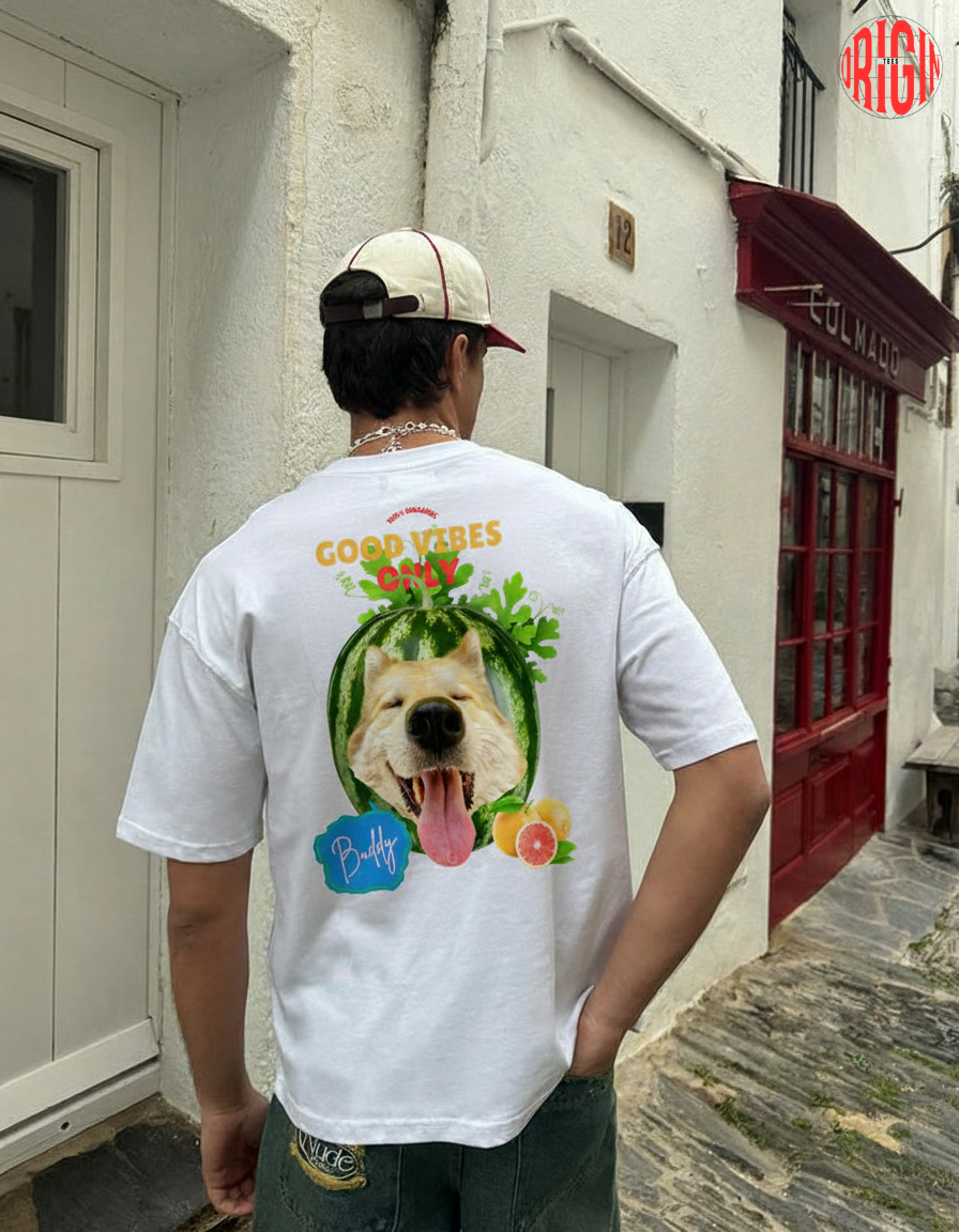 Tropical Pup Vibes Oversized Tee