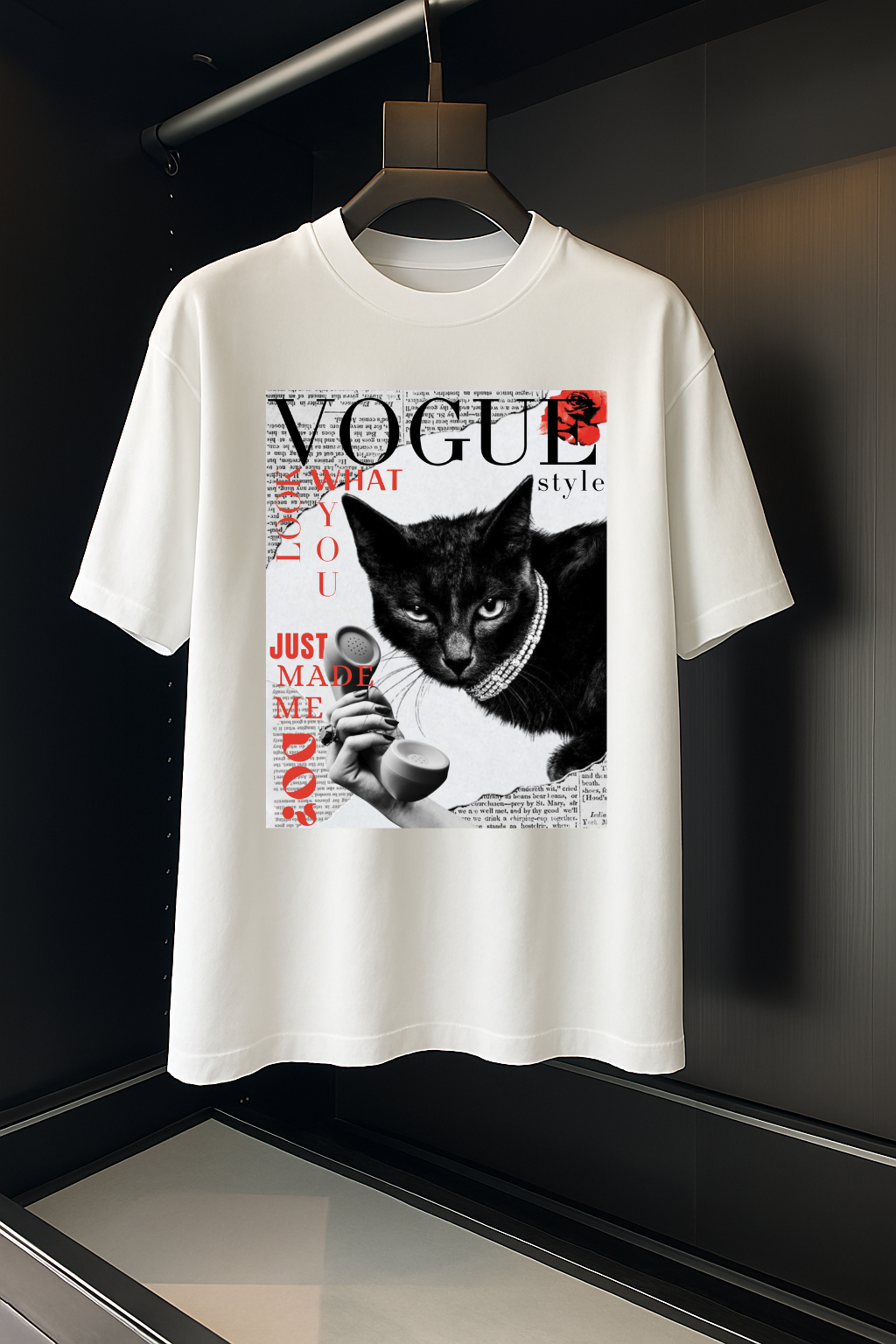 Fashion Cat “Vogue Edition” Aesthetic T-Shirt