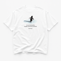 “But Why?” Penguin Quote Graphic T-Shirt (Trending)