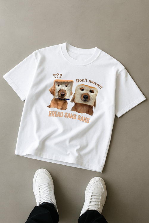Bread Gang – Cute Dog Streetwear Oversized Tee