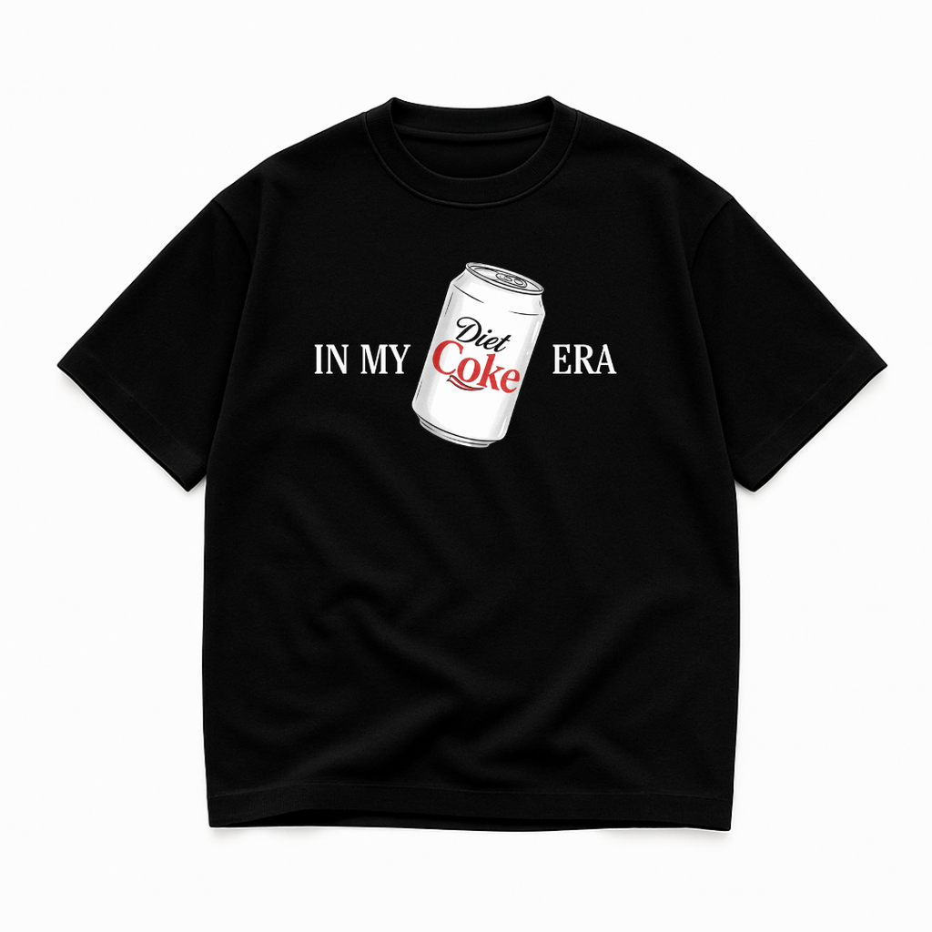 “In My Diet Coke Era” Aesthetic Graphic Tee – Minimal Retro Soda Can Shirt