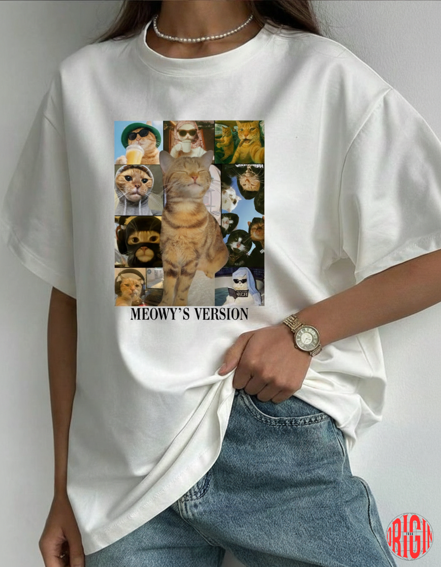 Cute Meme Cat T-Shirt – Meowy’s Version Edition
