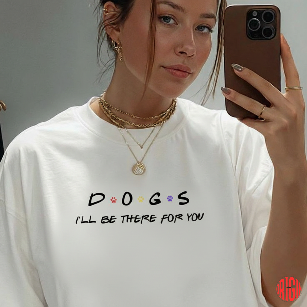 “DOGS – I’ll Be There for You” Paw Print Tee