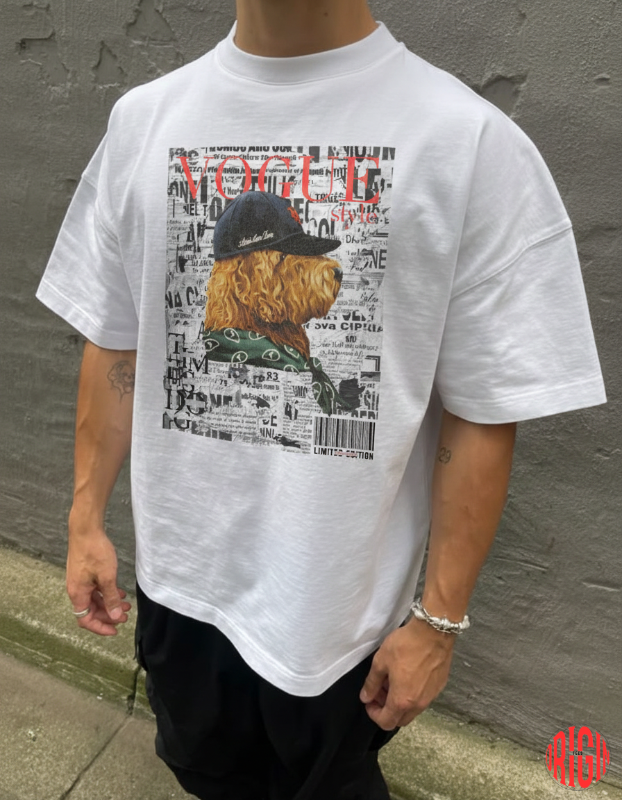 Trendy Streetwear Dog Shirt – “Vogue Style” Edition