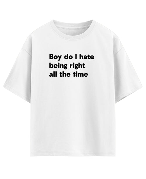 White Oversized T-shirt Front Design
