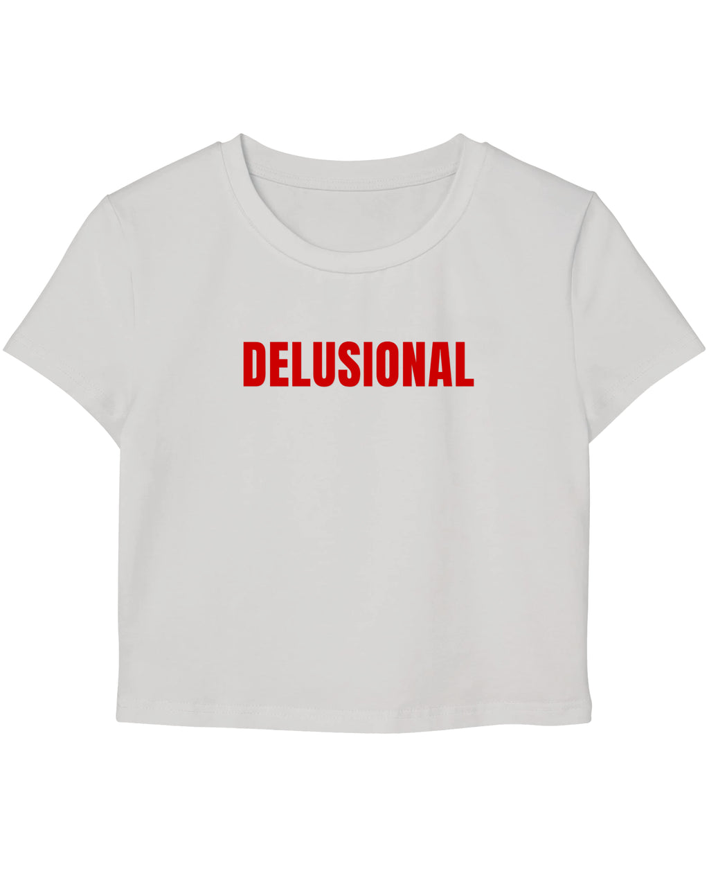White Baby Tee Front Design
