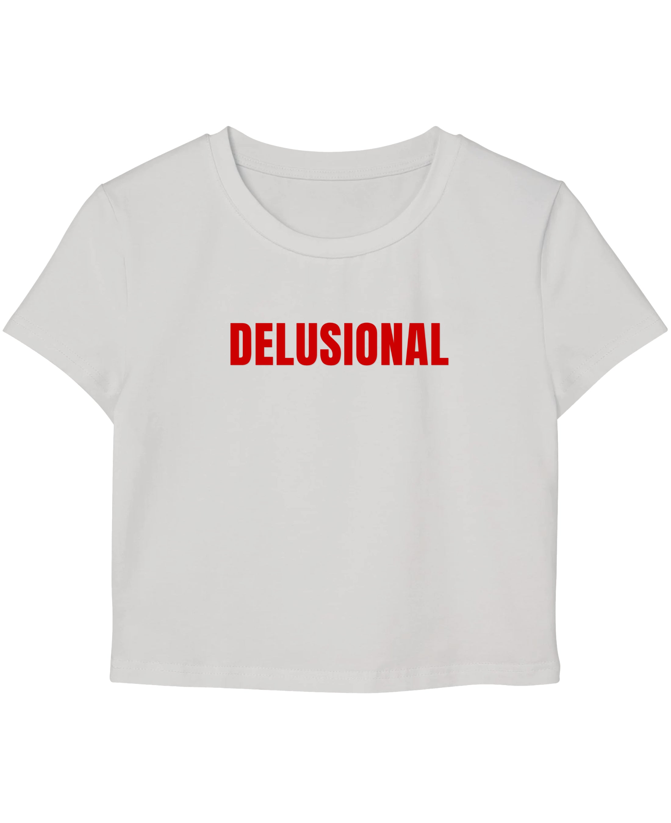 White Baby Tee Front Design