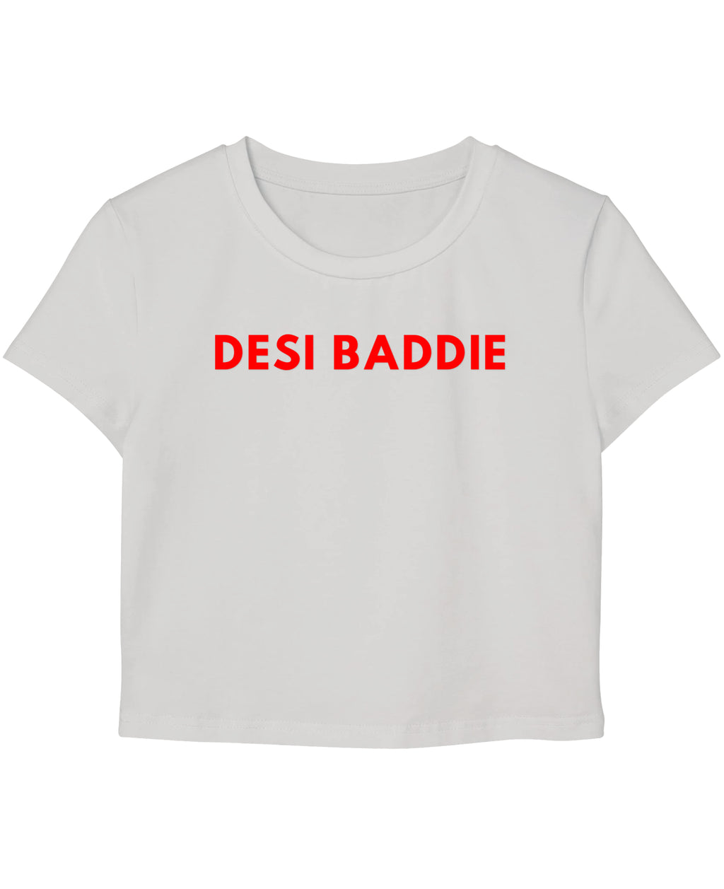 White Baby Tee Front Design
