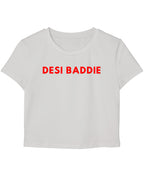White Baby Tee Front Design
