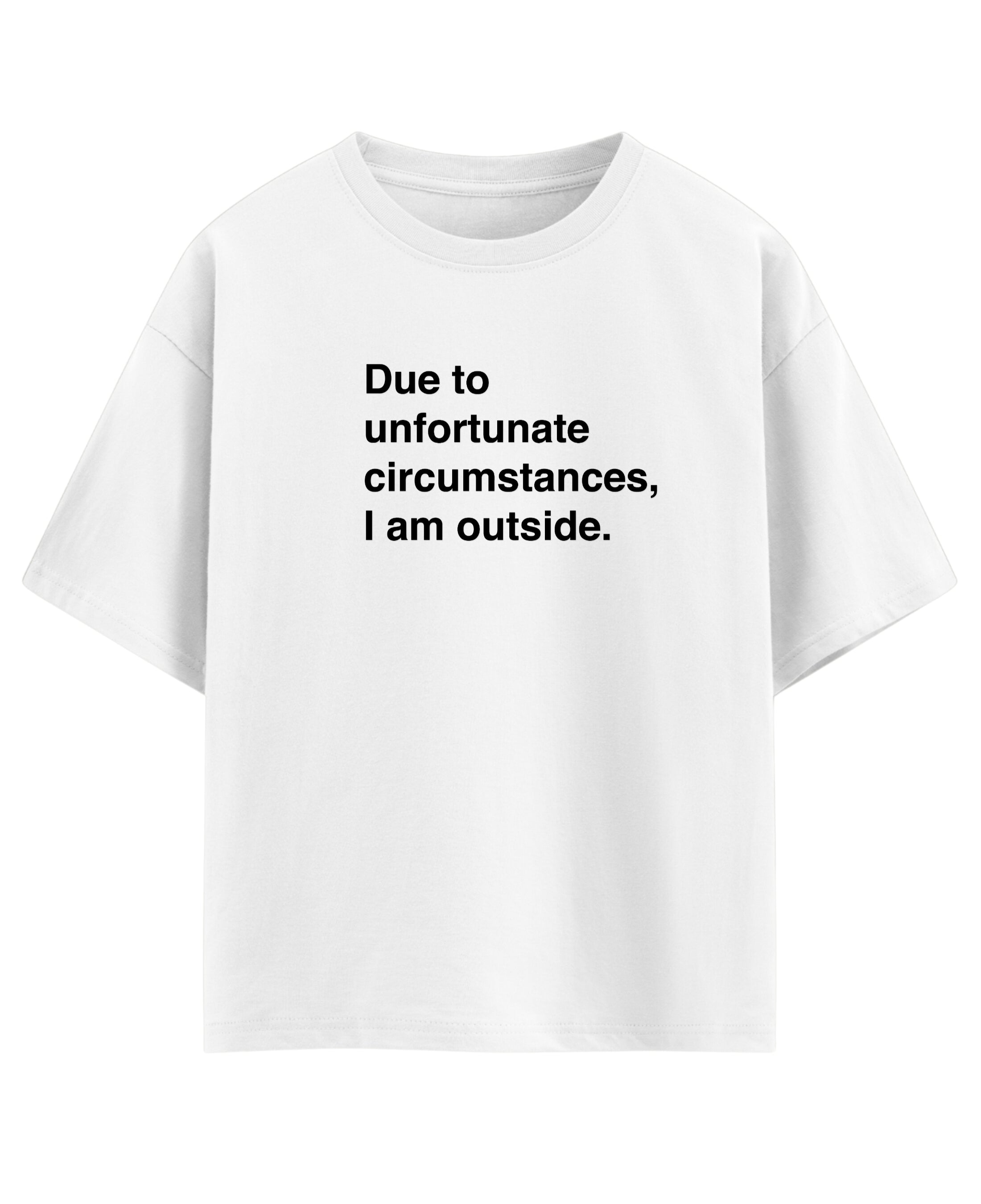 White Oversized T-shirt Front Design