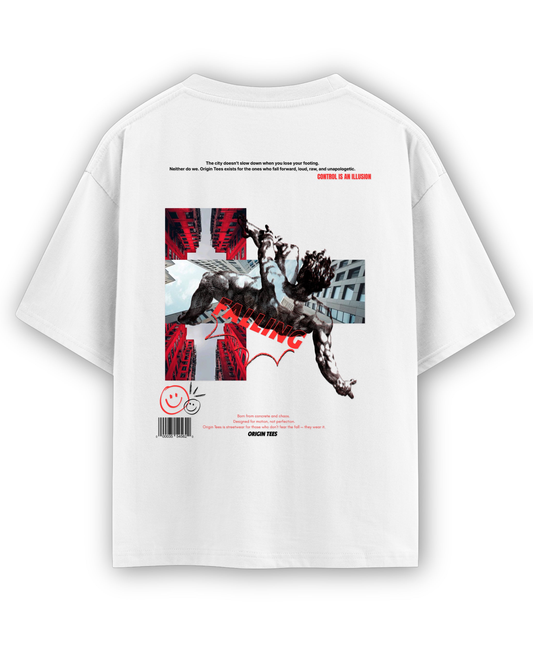 White Oversized T-shirt Back Design