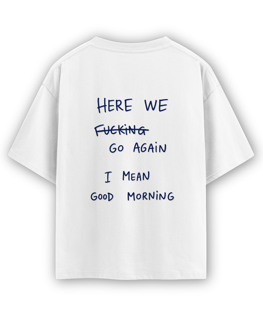 White Oversized T-shirt Back Design
