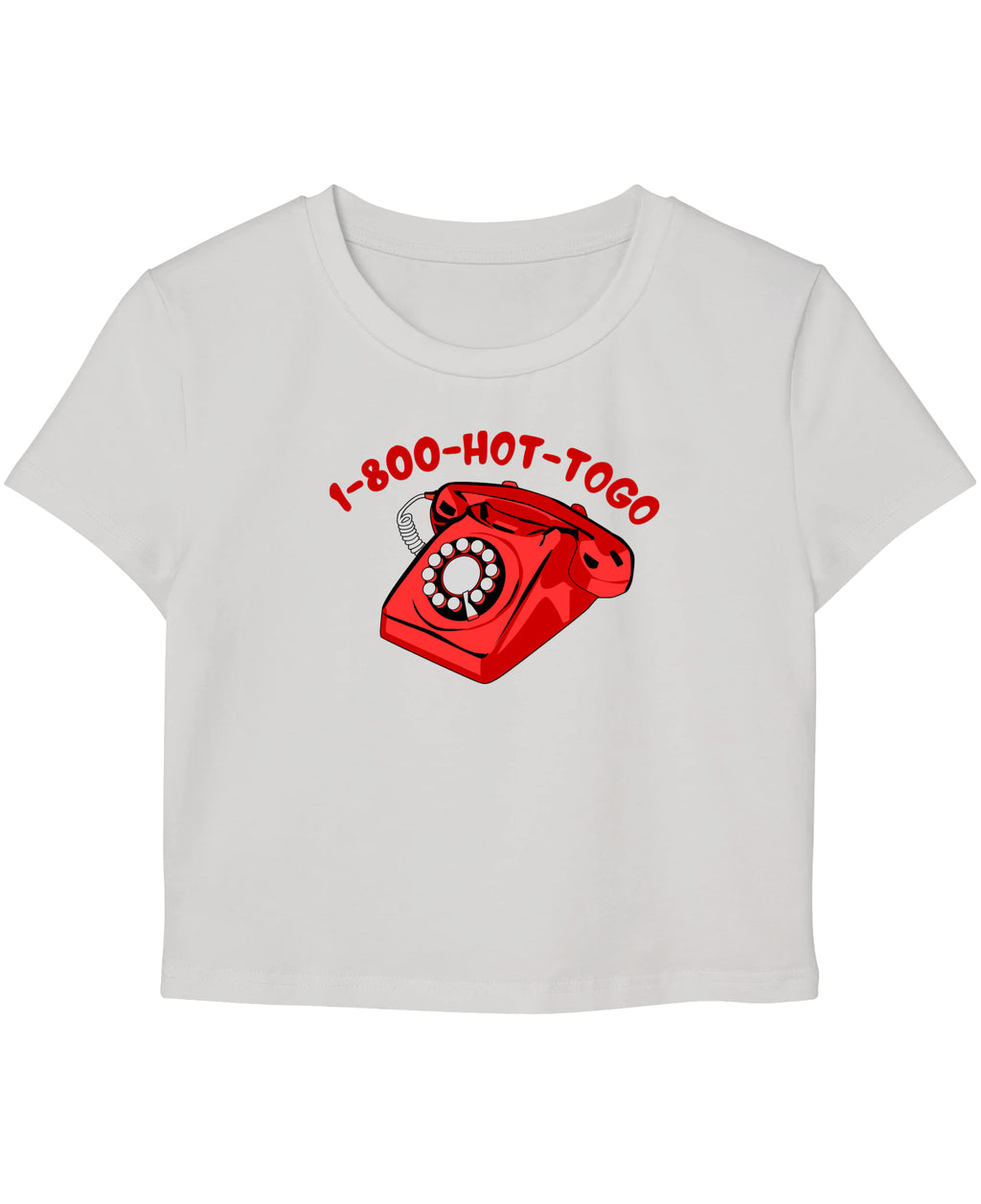 White Baby Tee Front Design