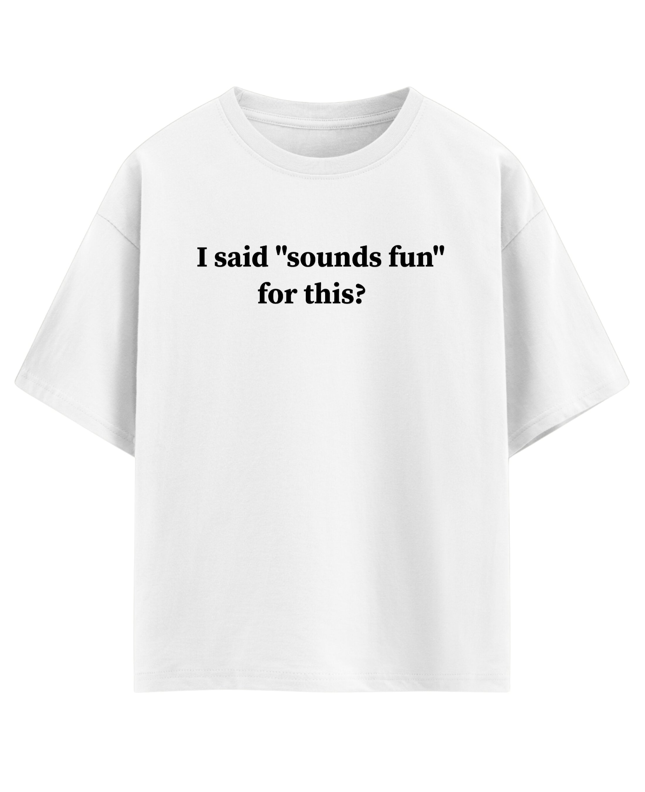 White Oversized T-shirt Front Design