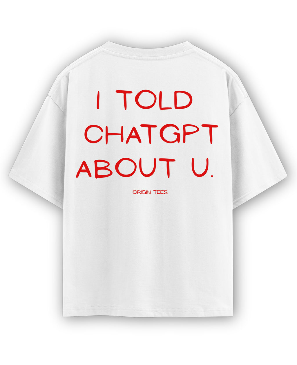 White Oversized T-shirt Back Design