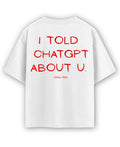 White Oversized T-shirt Back Design
