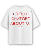 White Oversized T-shirt Back Design