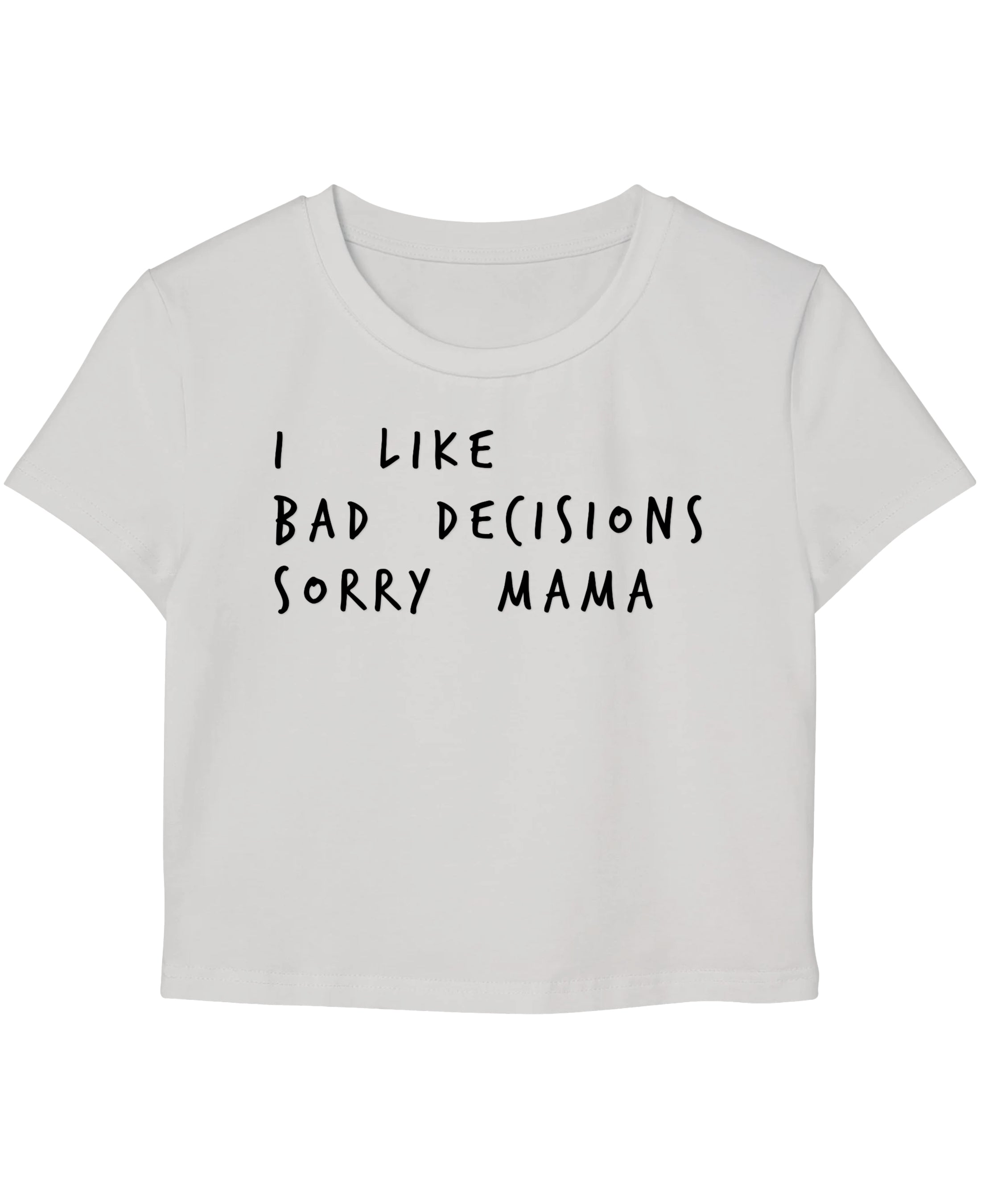 White Baby Tee Front Design