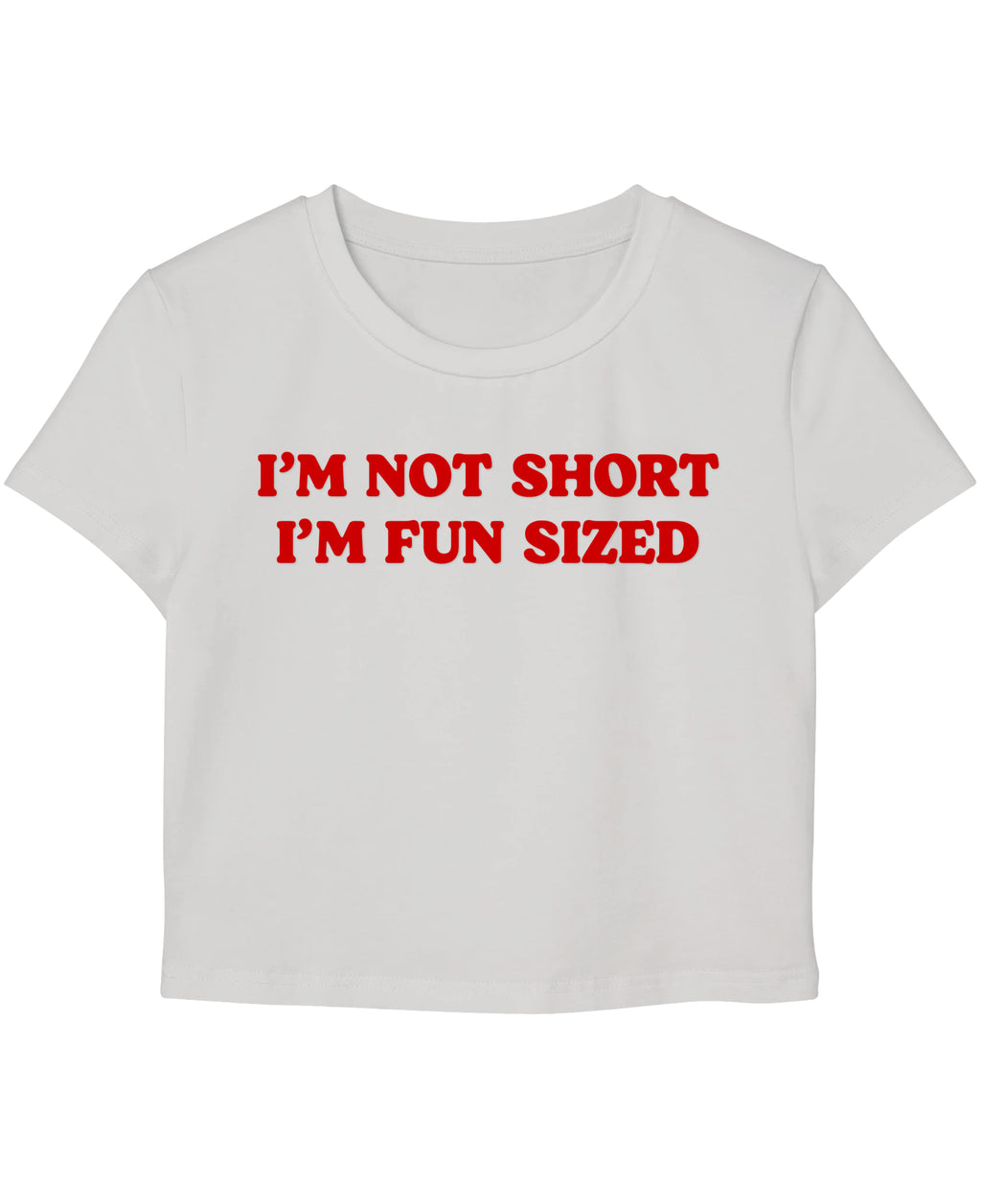 White Baby Tee Front Design