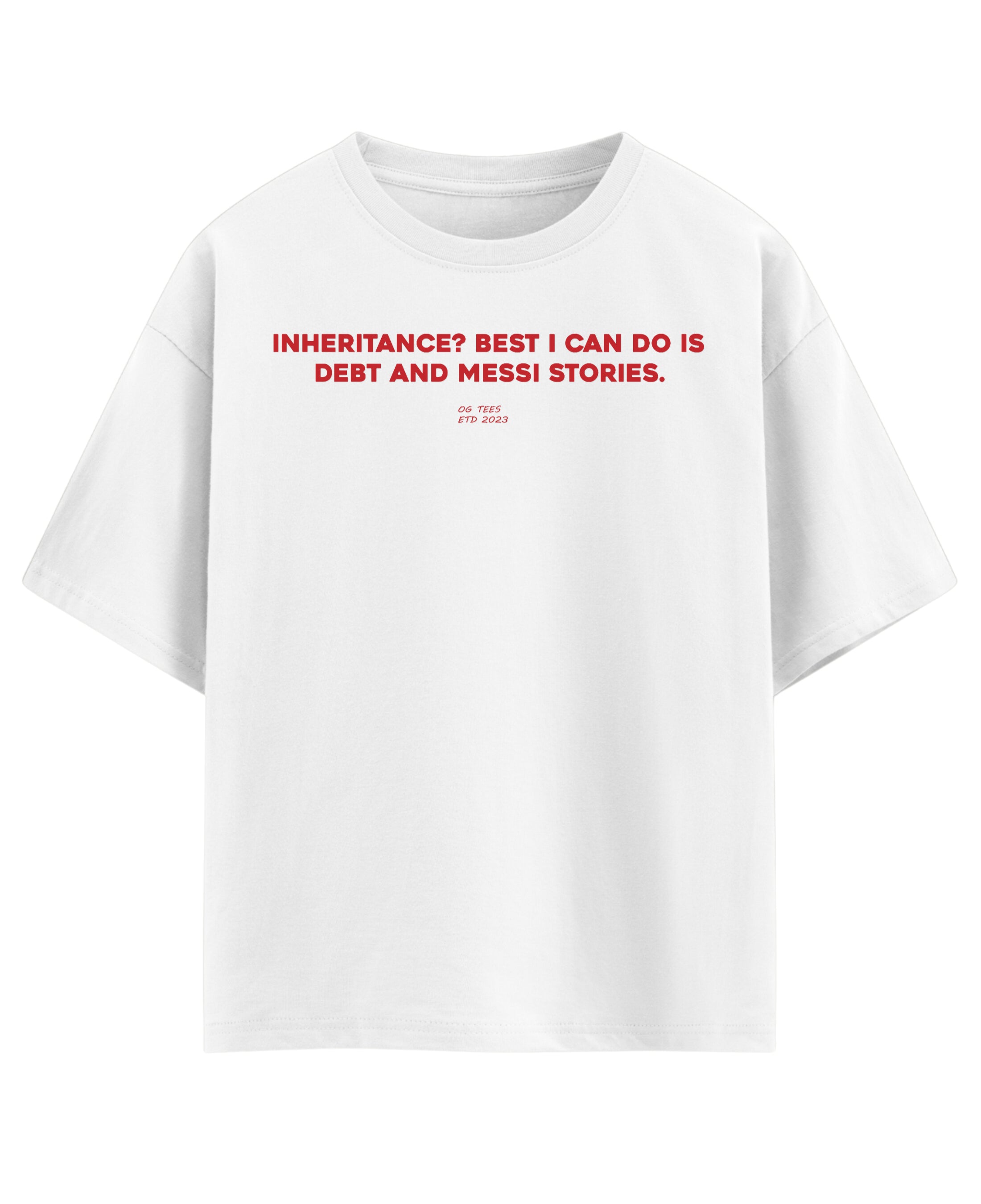 White Oversized T-shirt Front Design