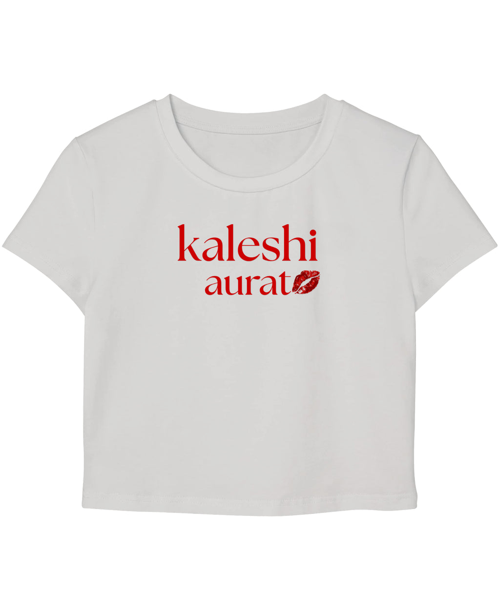 White Baby Tee Front Design