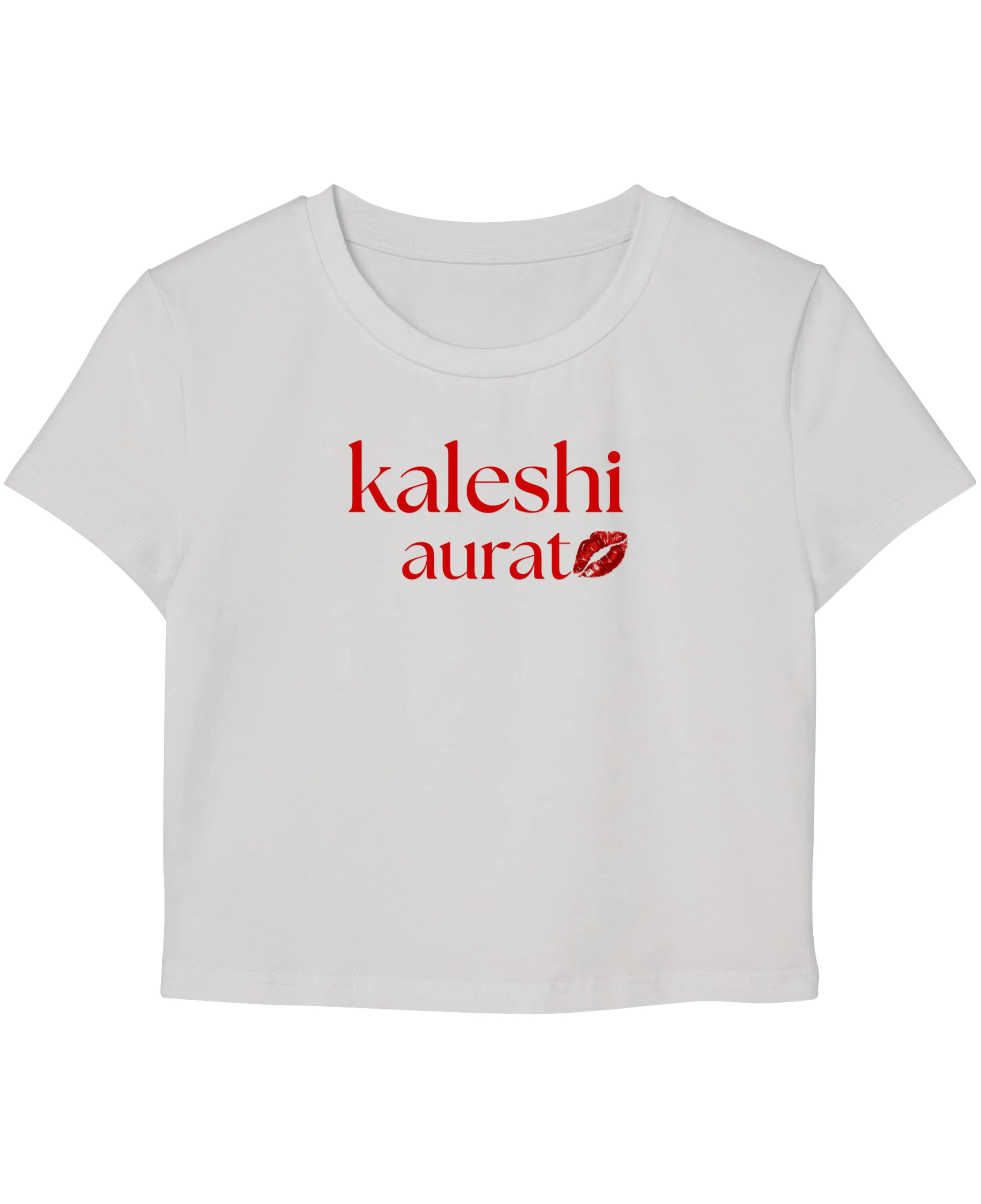 White Baby Tee Front Design