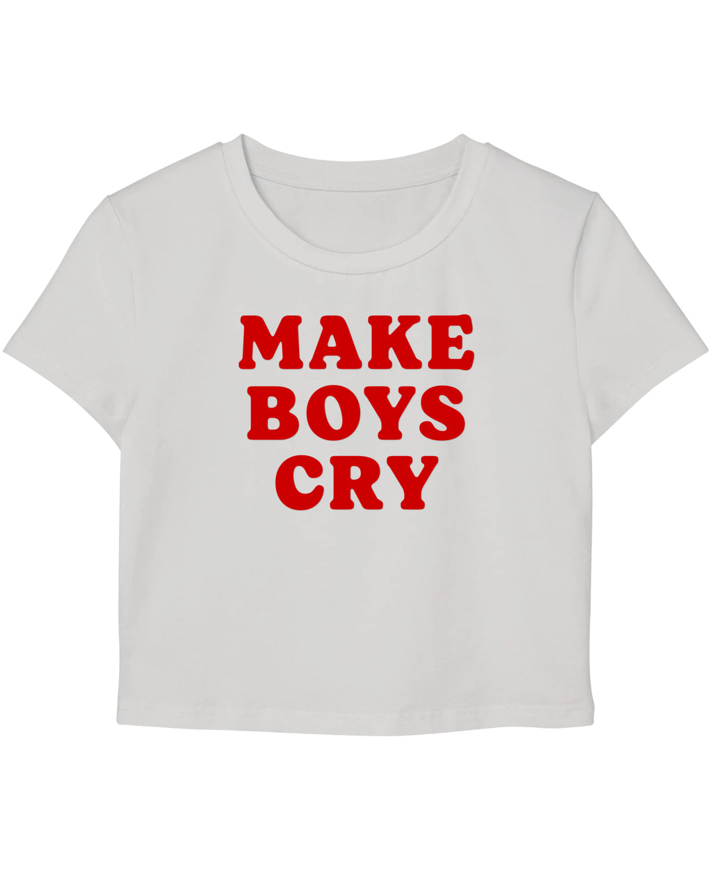 White Baby Tee Front Design