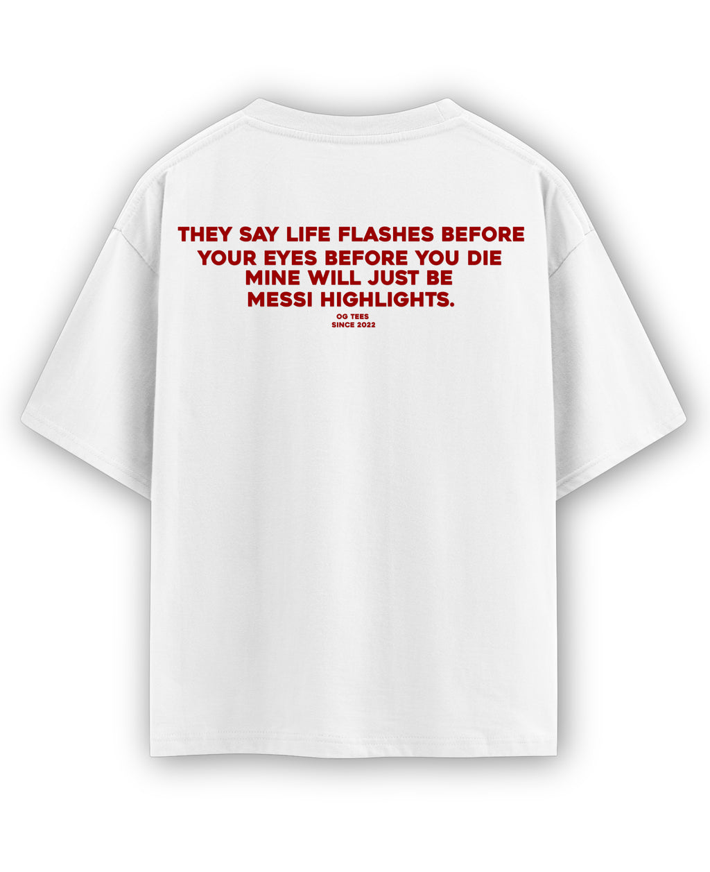 White Oversized T-shirt Back Design