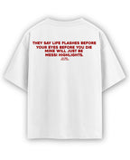 White Oversized T-shirt Back Design