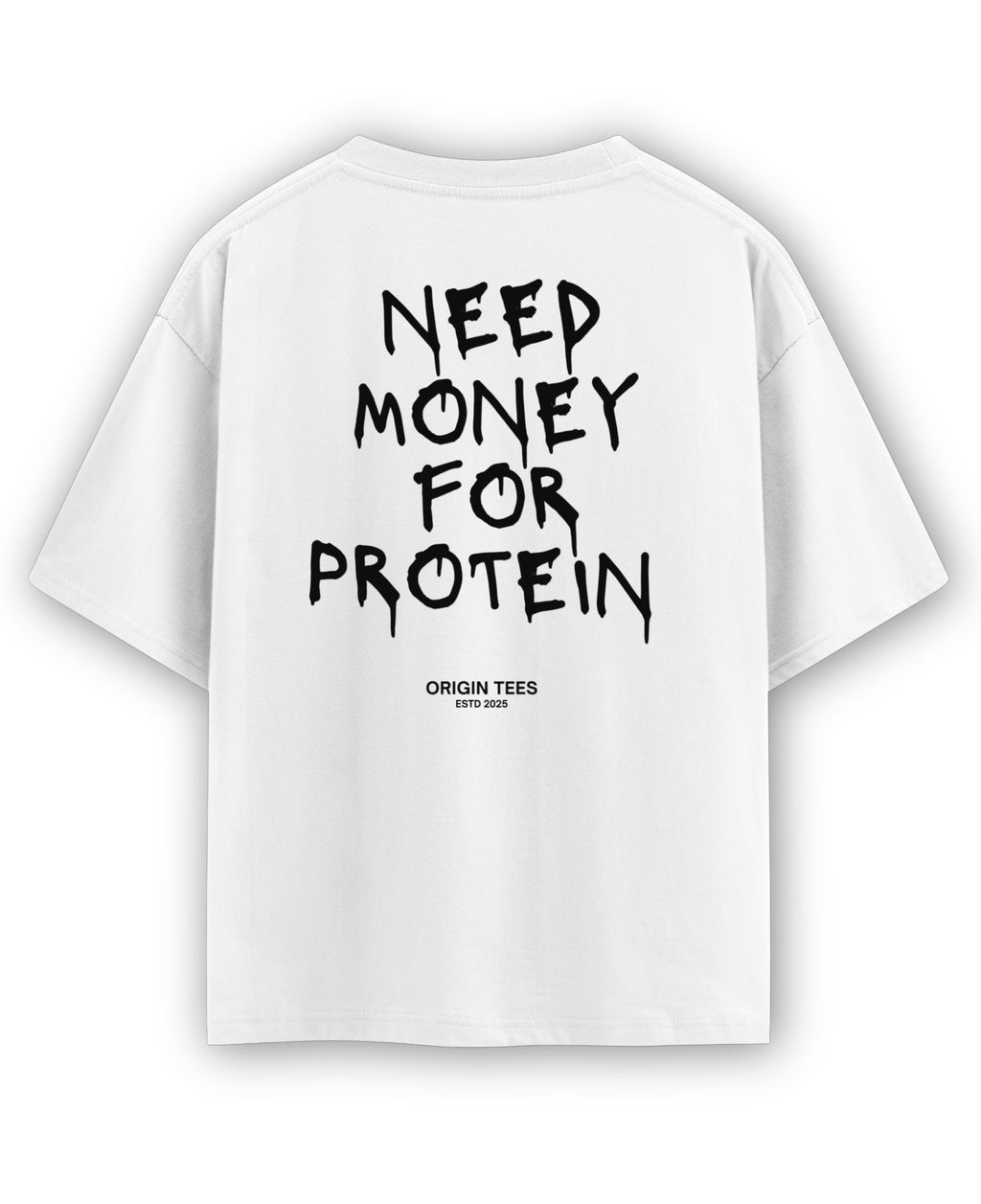 White Oversized T-shirt Back Design