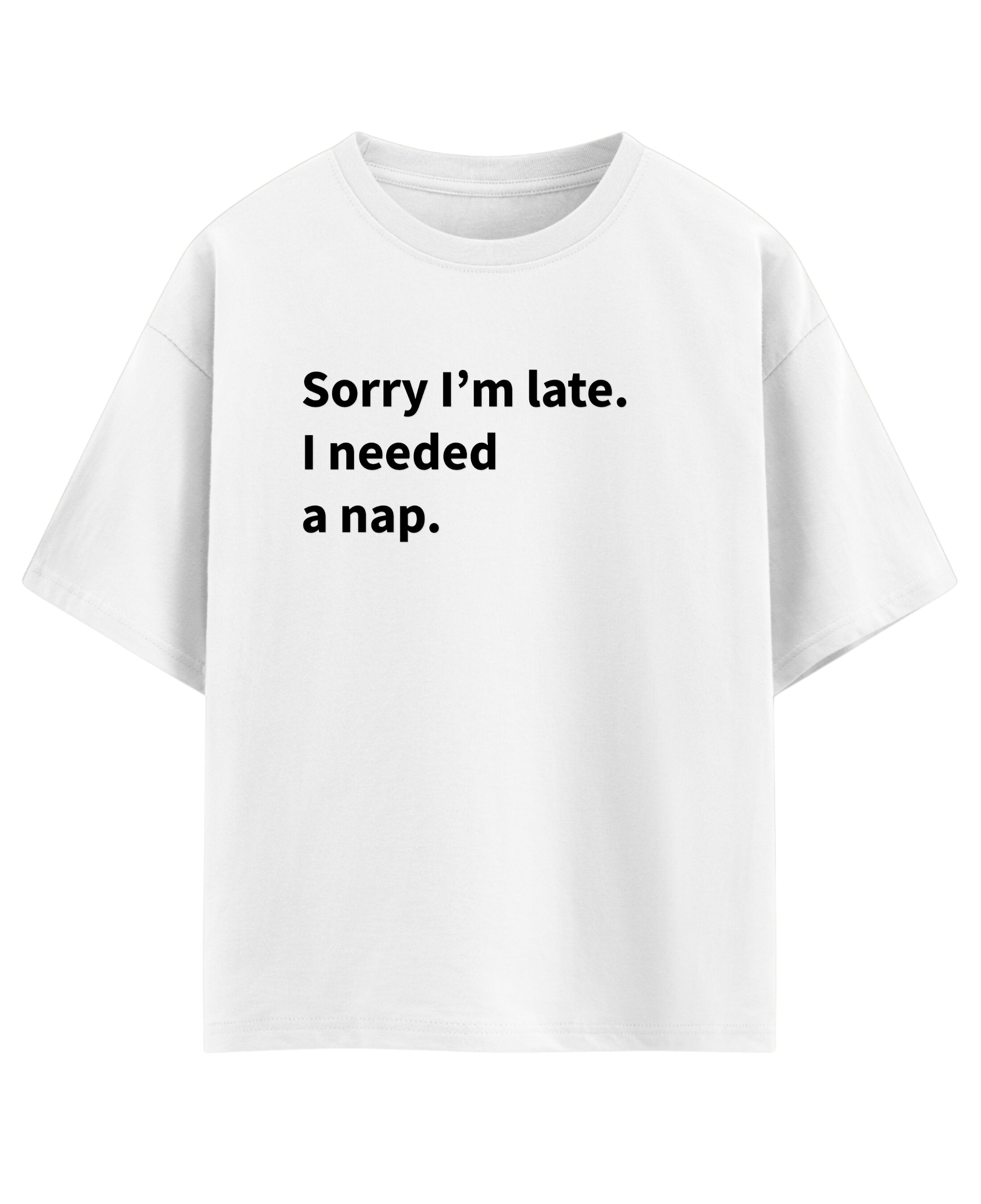 White Oversized T-shirt Front Design