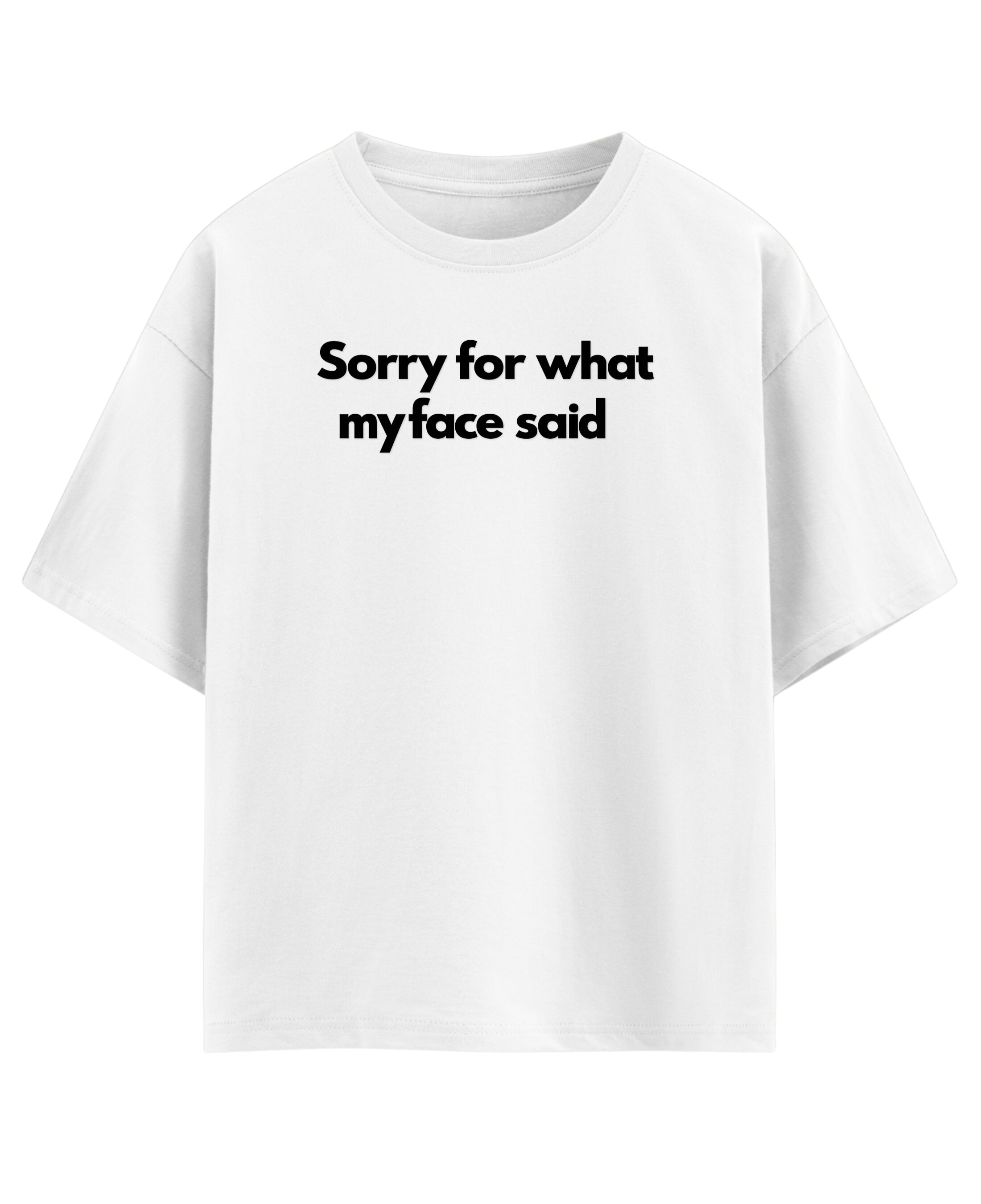 White Oversized T-shirt Front Design