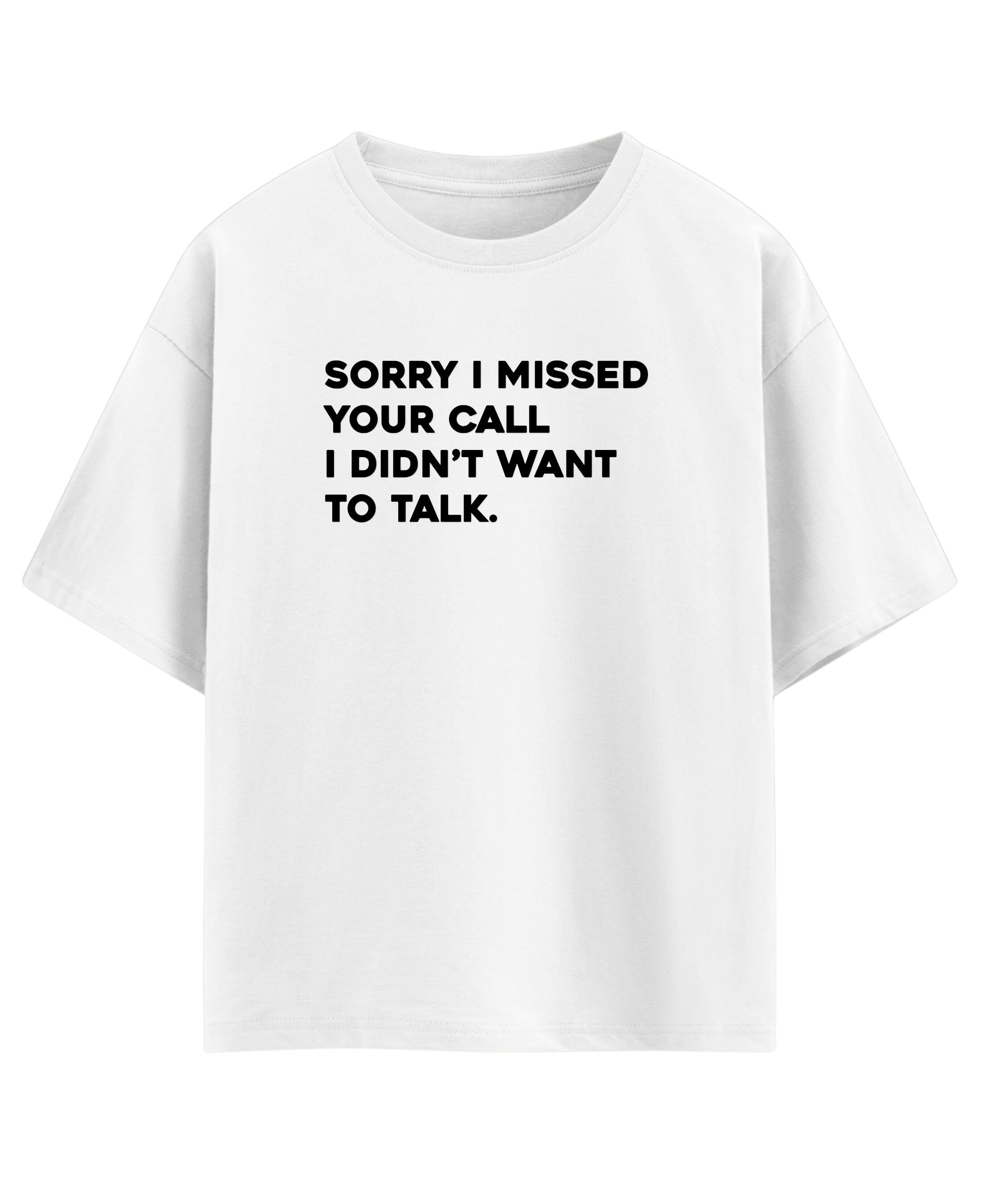 White Oversized T-shirt Front Design