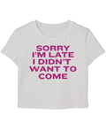 White Baby Tee Front Design