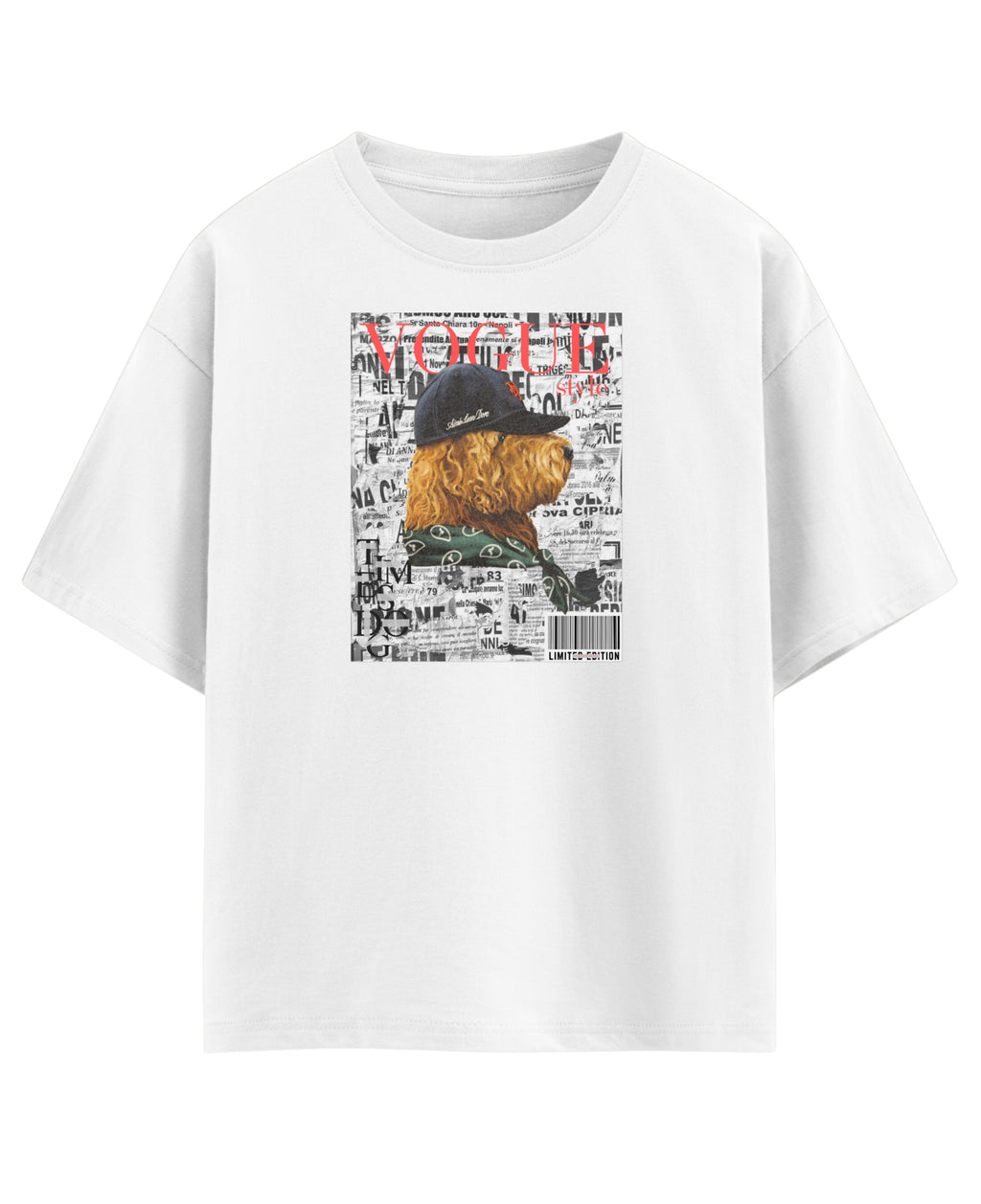 White Oversized T-shirt Front Design