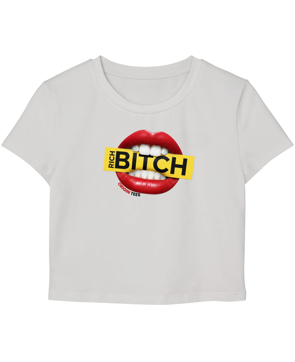 White Baby Tee Front Design