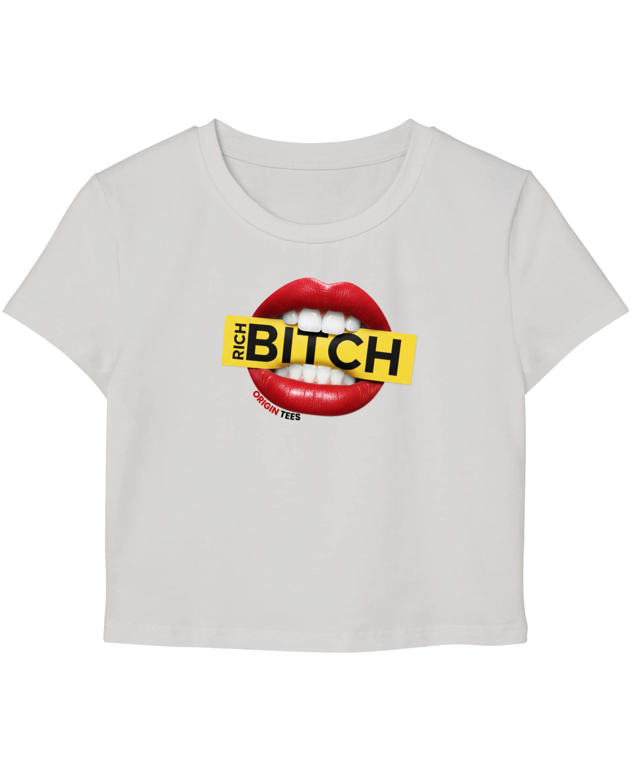 White Baby Tee Front Design