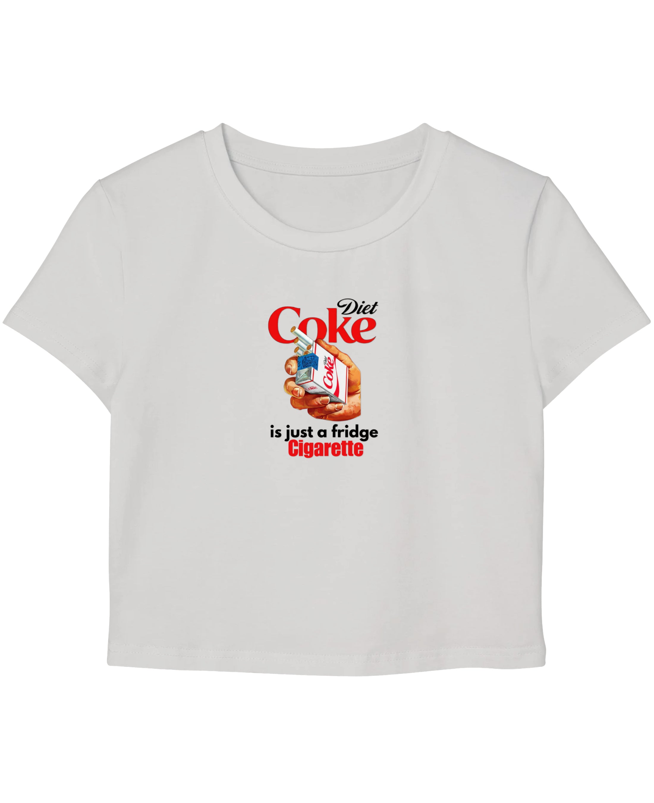 White Baby Tee Front Design