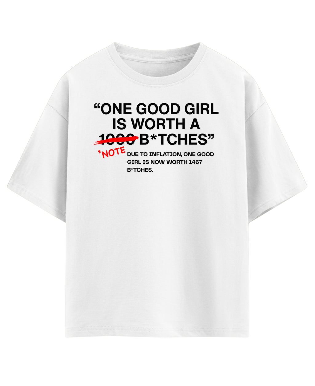 White Oversized T-shirt Front Design