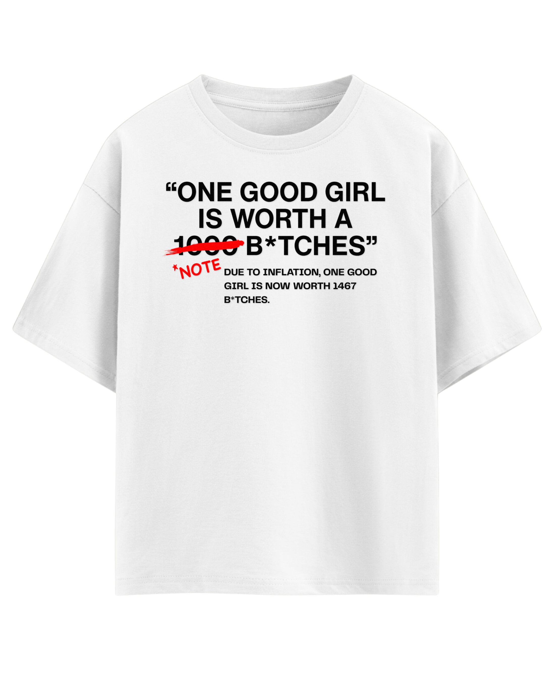 White Oversized T-shirt Front Design