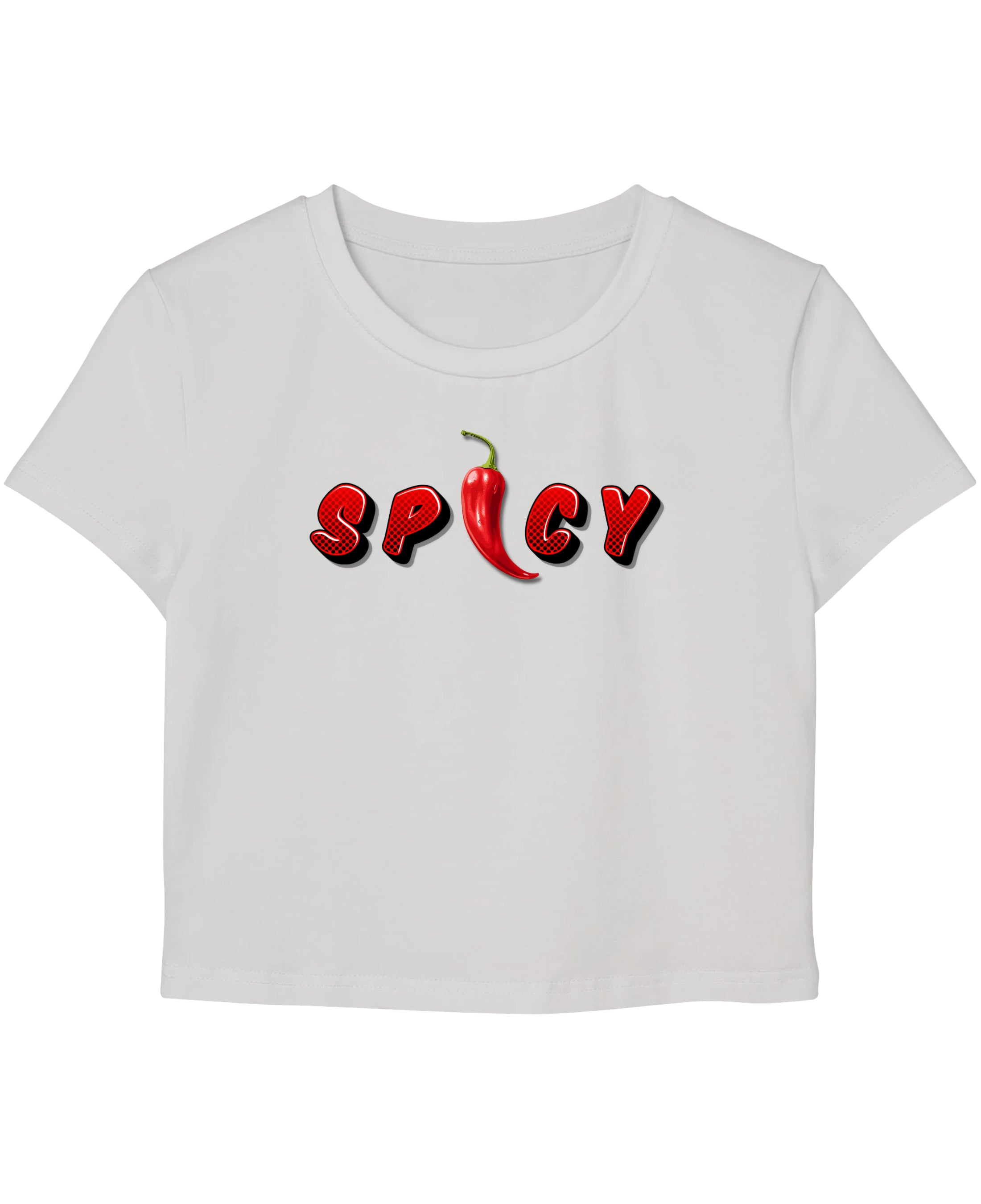 White Baby Tee Front Design