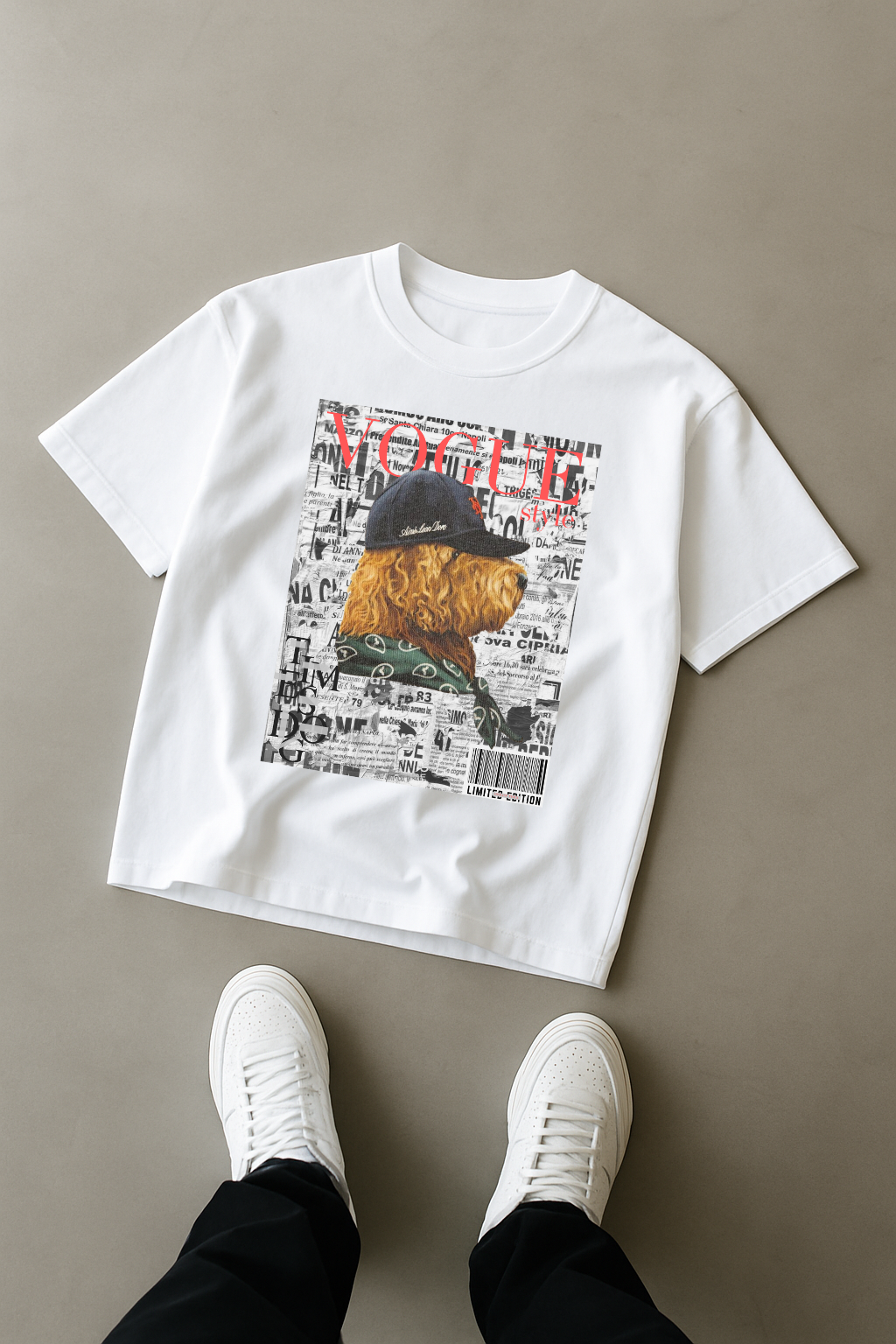 Trendy Streetwear Dog Shirt – “Vogue Style” Edition