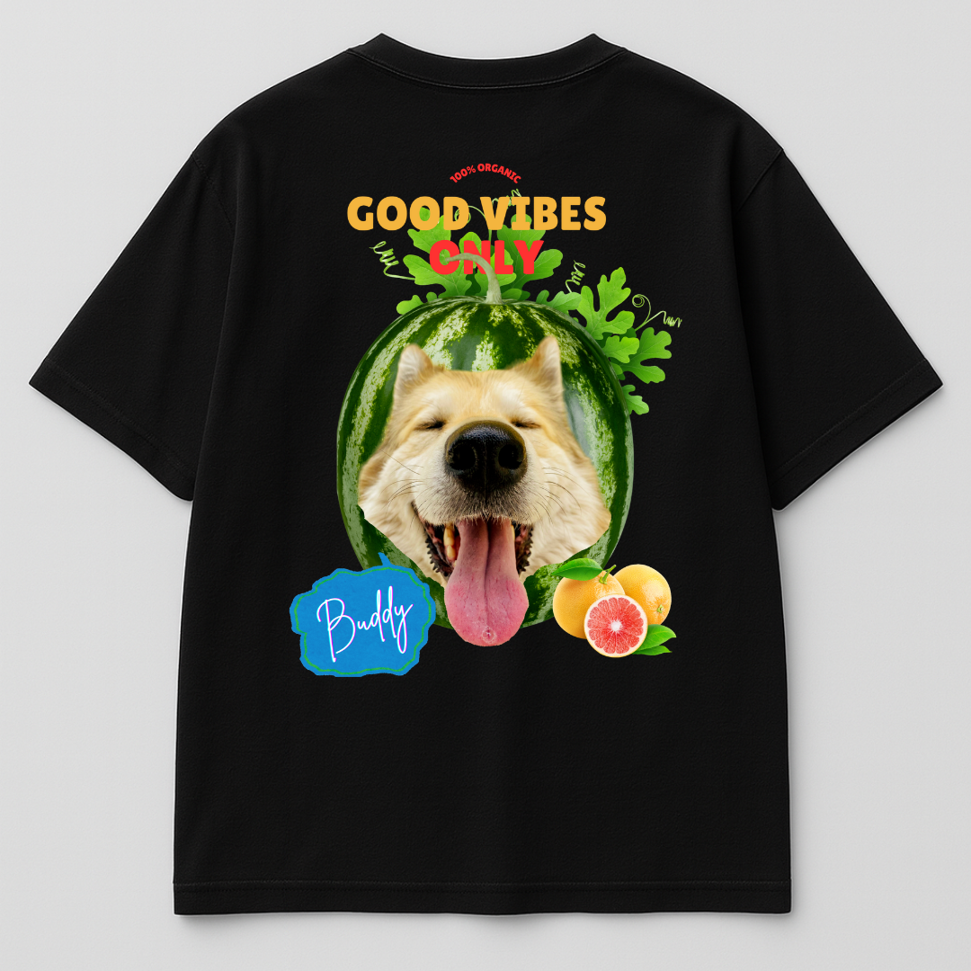 Tropical Pup Vibes Oversized Tee
