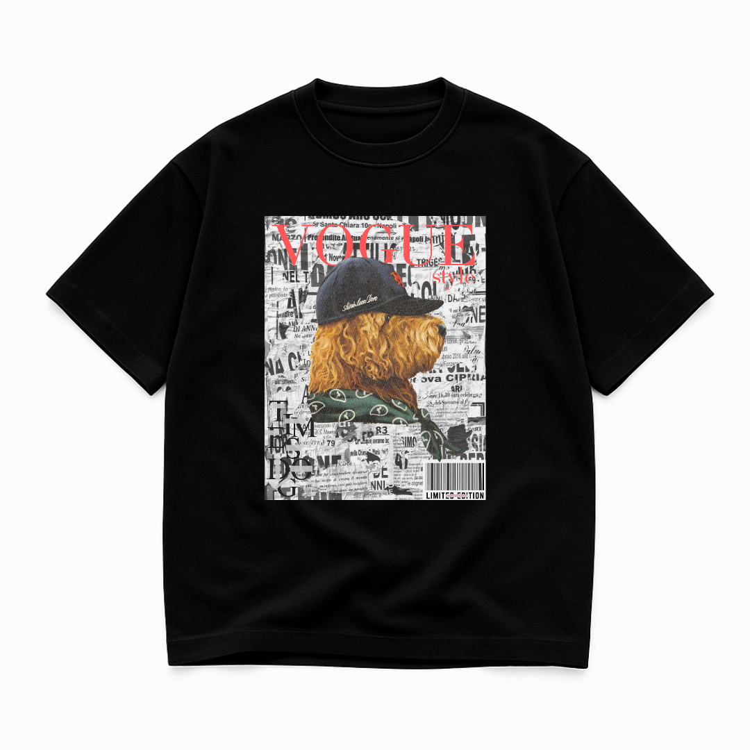 Trendy Streetwear Dog Shirt – “Vogue Style” Edition